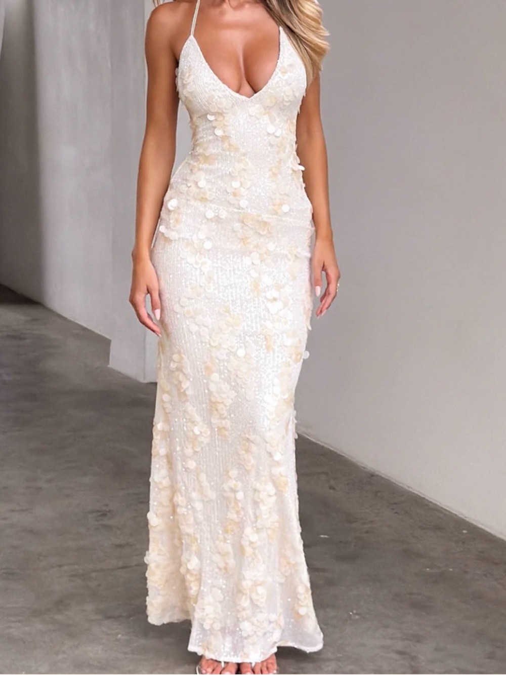 NWT Tiger Mist Zana Maxi Dress in Pearl